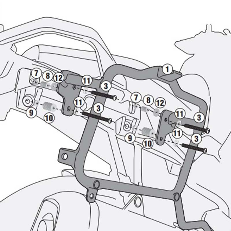 KIT DE FIJACION MALETAS LATELARES GIVI PL3112CAM SUZUKI DL 650 V-STROM