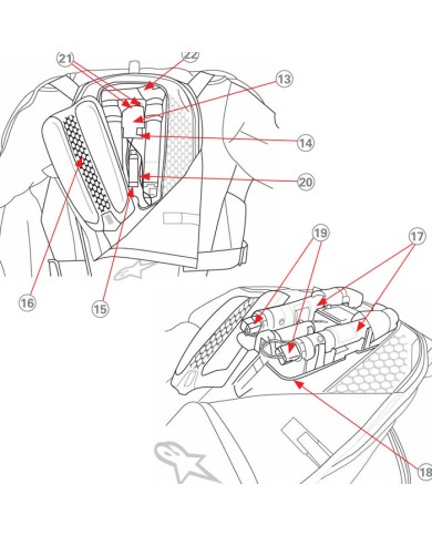 KIT DE CARTUCHO DE AIRE AIR-BAG ALPINESTARS TECH-AIR 7X Y TECH-AIR OFF-ROAD
