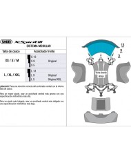 ACOLCHADO FRONTAL CASCO SHOEI X-SPIRIT 3