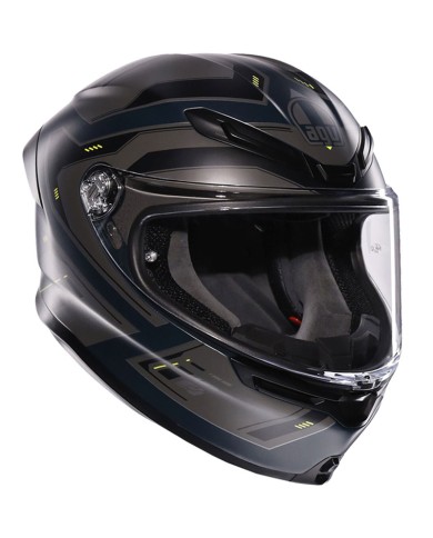 CASCO AGV K6 S ENHANCE MATT GREY/YELLOW FLUO
