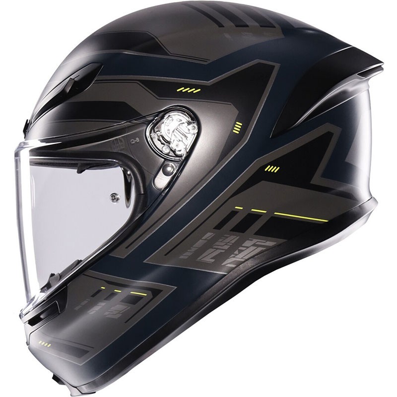 CASCO AGV K6 S ENHANCE MATT GREY/YELLOW FLUO