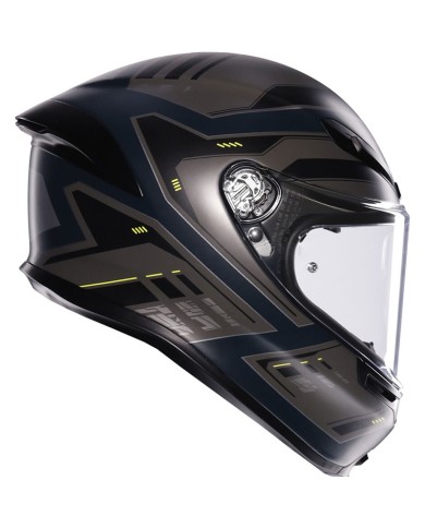 CASCO AGV K6 S ENHANCE MATT GREY/YELLOW FLUO