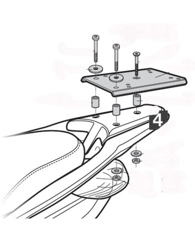 KIT DE FIJACIÓN POSTERIOR SHAD V0MD16ST PIAGGIO MEDLEY 125/150