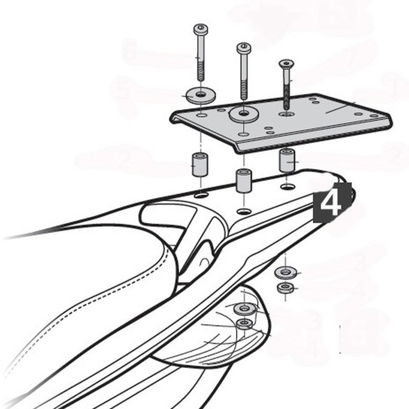 KIT DE FIJACIÓN POSTERIOR SHAD V0MD16ST PIAGGIO MEDLEY 125/150