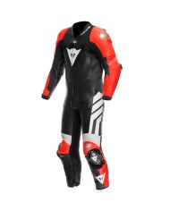 MONO DAINESE MUGELLO 3 D-AIR PERFORADO BLACK/FLUO-RED/WHITE