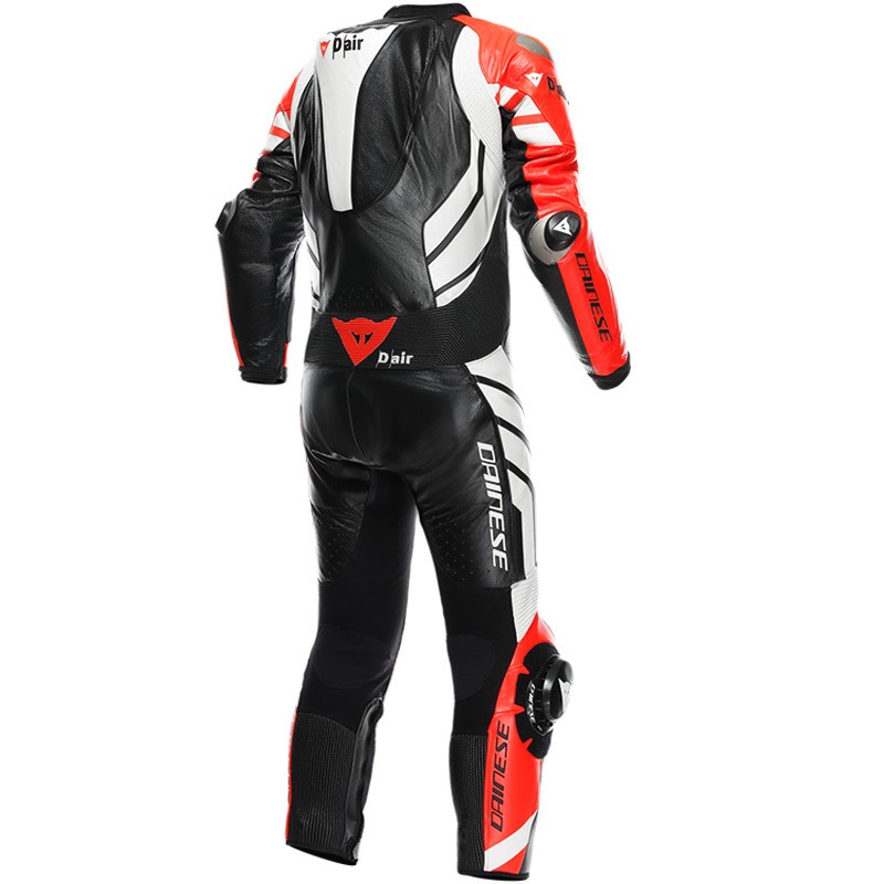 MONO DAINESE MUGELLO 3 D-AIR PERFORADO BLACK/FLUO-RED/WHITE