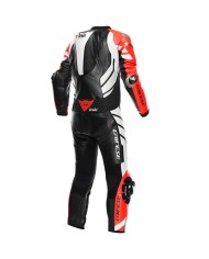 MONO DAINESE MUGELLO 3 D-AIR PERFORADO BLACK/FLUO-RED/WHITE