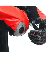 MONO DAINESE MUGELLO 3 D-AIR PERFORADO BLACK/FLUO-RED/WHITE