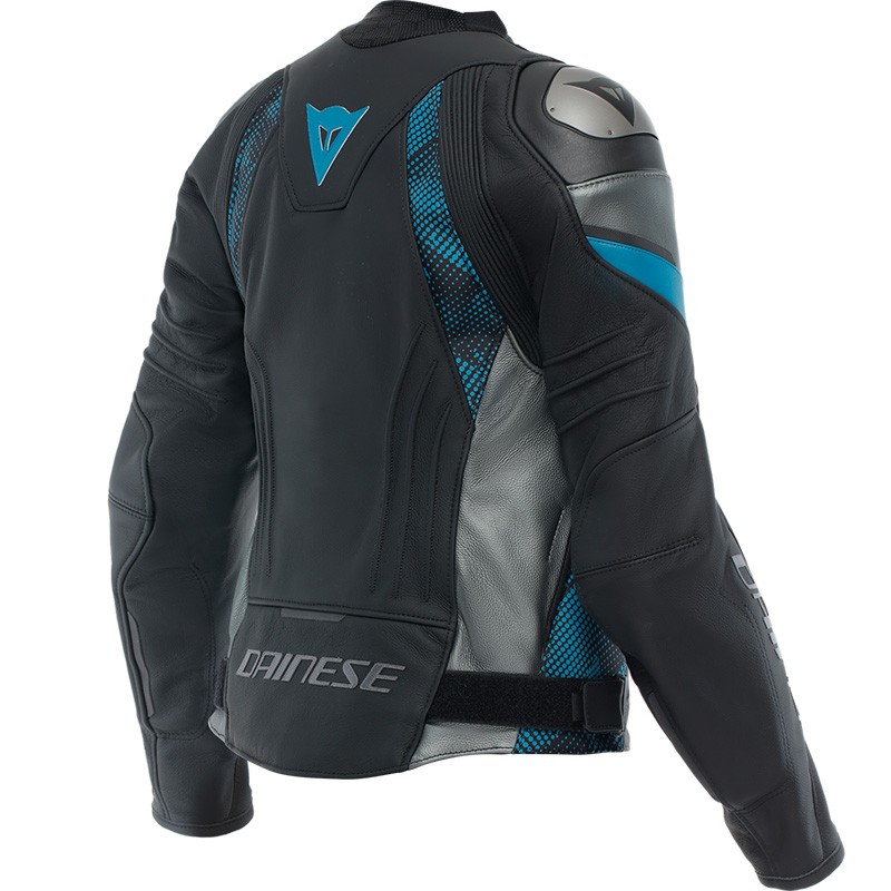 CHAQUETA DAINESE AVRO 5 LEATHER JACKET LADY BLACK/TEAL/ANTHRACITE
