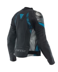 CHAQUETA DAINESE AVRO 5 LEATHER JACKET LADY BLACK/TEAL/ANTHRACITE