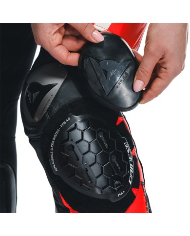 MONO DAINESE MISANO 3 D-AIR PERFORADO LADY BLACK/RED/FLUO RED