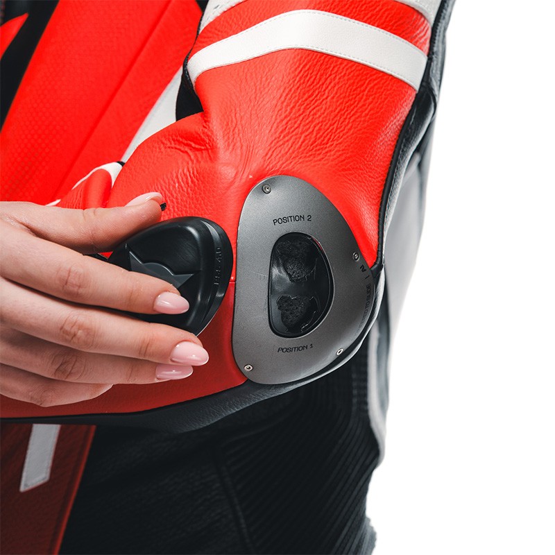 MONO DAINESE MISANO 3 D-AIR PERFORADO LADY BLACK/RED/FLUO RED