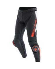 PANTALON DAINESE SUPER SPEED PERFORADOS BLACK/WHITE/RED FLUO