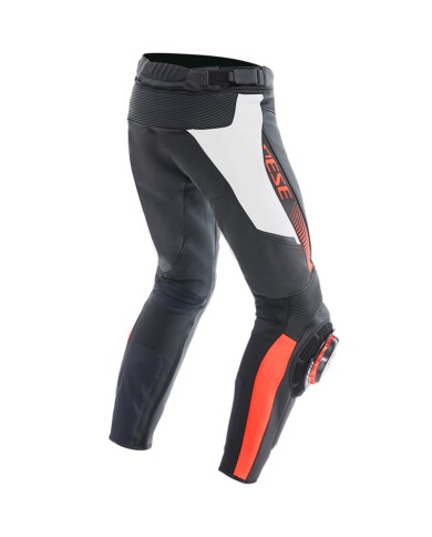 PANTALON DAINESE SUPER SPEED PERFORADOS BLACK/WHITE/RED FLUO