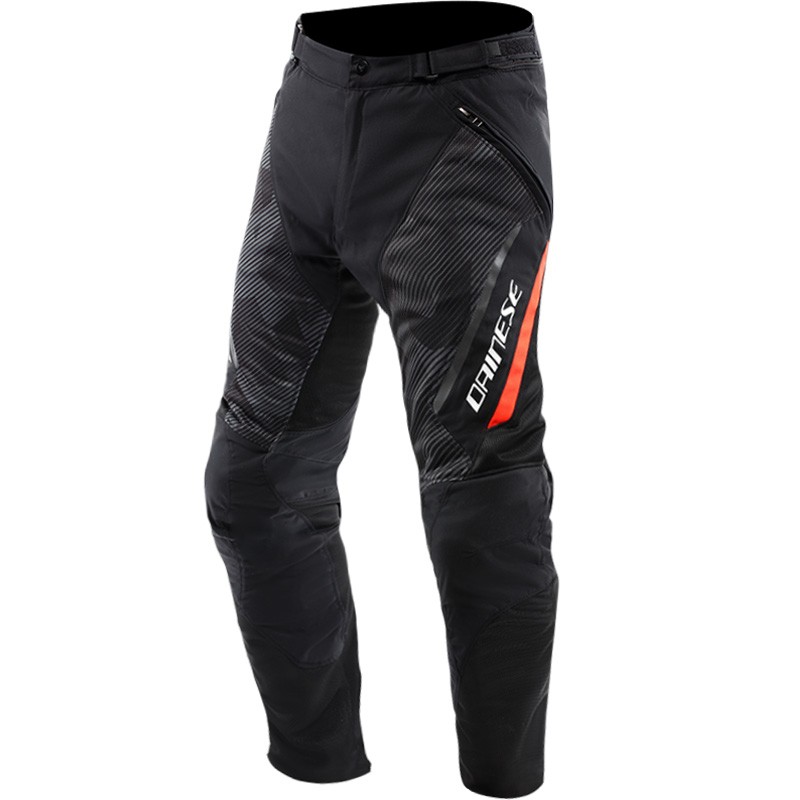PANTALONES DAINESE DRAKE 2 SUPER AIR TEX BLACK/ANTHRACITE/RED FLUO