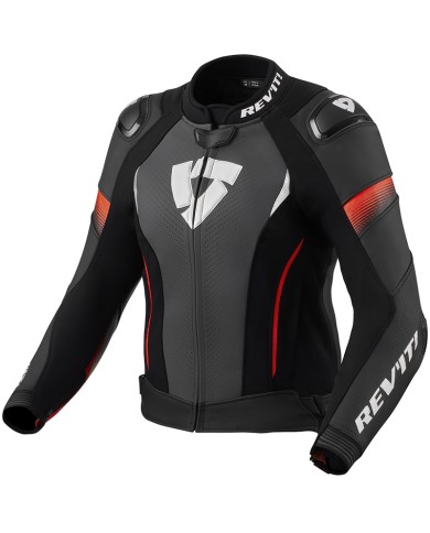 CHAQUETA REVIT XENA 4 PRO LADY BLACK/FLUO RED