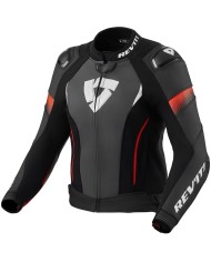 CHAQUETA REVIT XENA 4 PRO LADY BLACK/FLUO RED