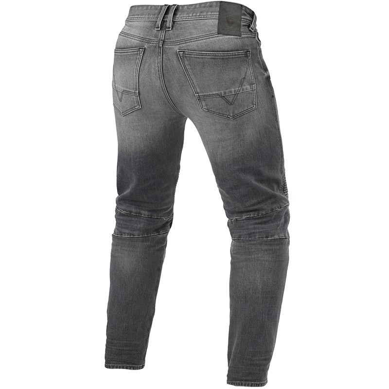PANTALONES VAQUEROS REVIT MOTO 2 TF GRIS MEDIO GASTADO