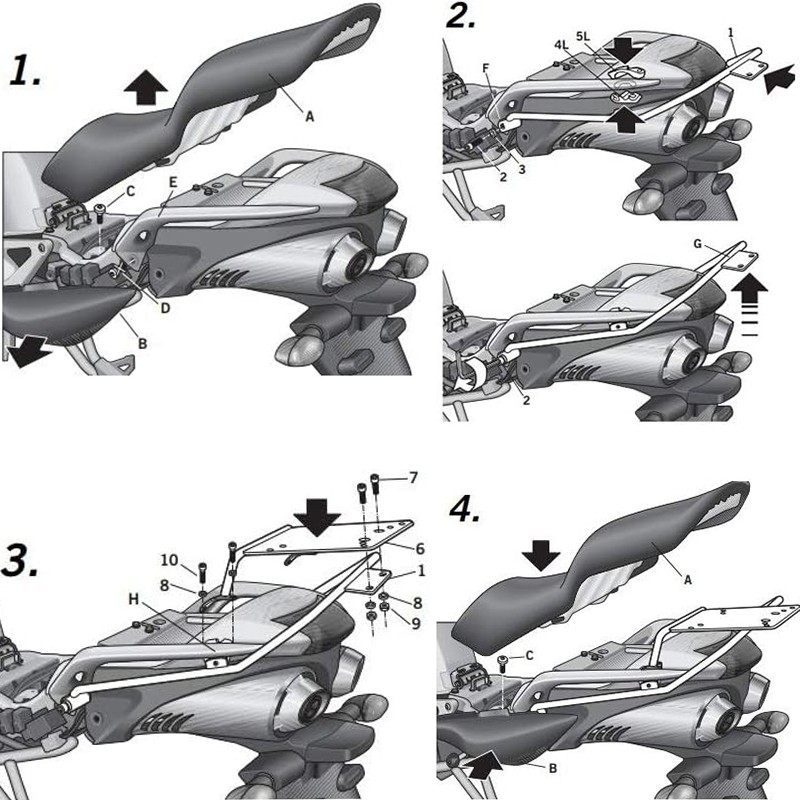 KIT DE FIJACIÓN POSTERIOR SHAD Y0FZ64ST YAMAHA FAZER 600