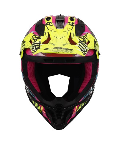 CASCO LS2 FAST II GORILLA PURPLE/YELLOW FLUO