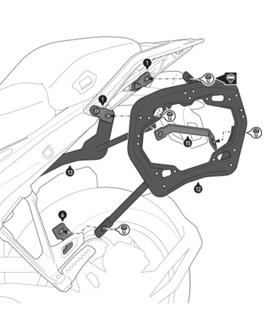 KIT DE FIJACION MALETAS LATERALES SW-MOTECH BMW KFT.07.975.30001/B