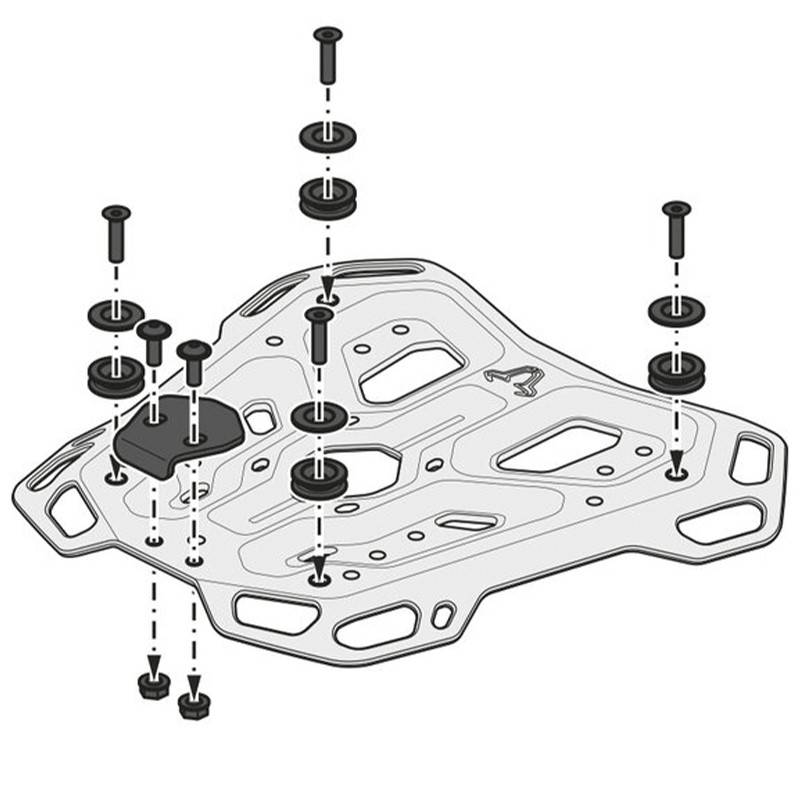 PACK SW-MOTECH BAUL 38L + HERRAJES + BOLSA SUZUKI GPT.05.876.70000/S