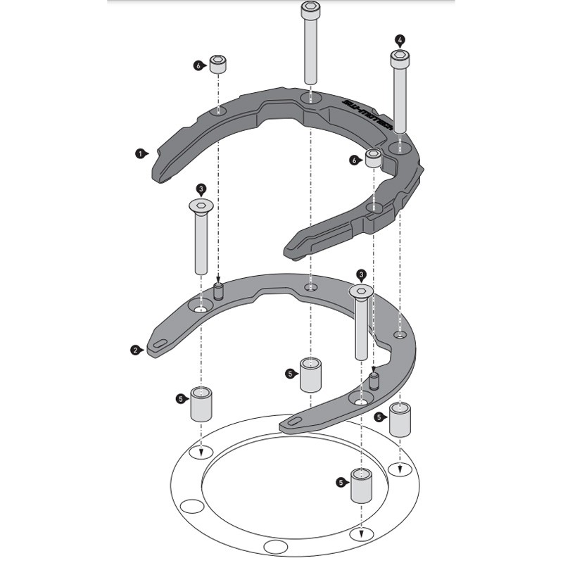 FIJACION BOLSA DE DEPOSITO SW-MOTECH TANK RING PRO KTM TRT.00.787.21600/B
