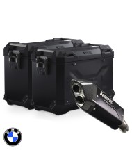 PACK MALETAS LATERALES + ESCAPE AKRAPOVIC + SOPORTES SW-MOTECH BMW KFT.07.975.72001/B