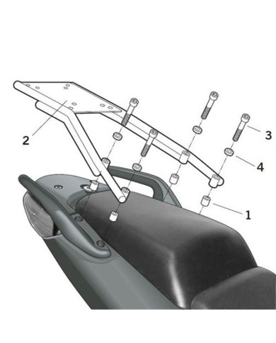 KIT DE FIJACIÓN POSTERIOR SHAD V0YR11ST PIAGGIO MP3 125/300