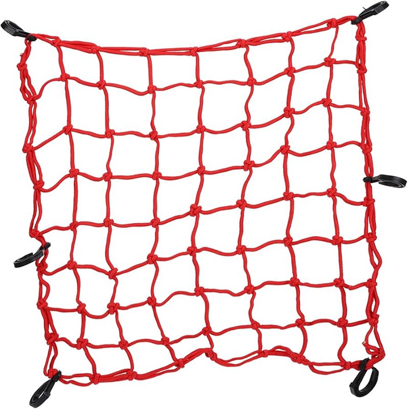 RED PORTAEQUIPAJE DE NUDOS ROJA