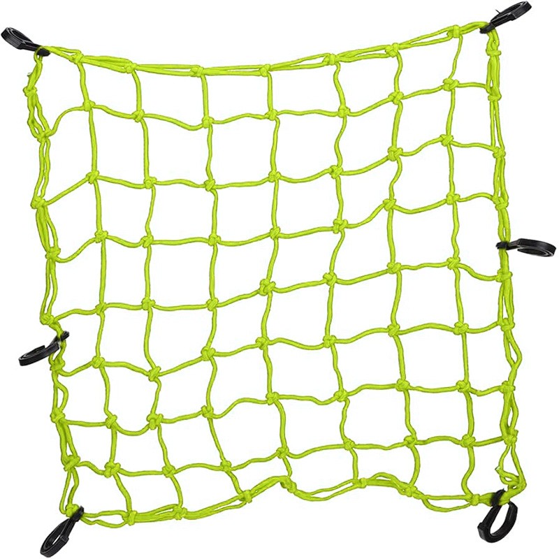 RED PORTAEQUIPAJE DE NUDOS AMARILLO FLUOR