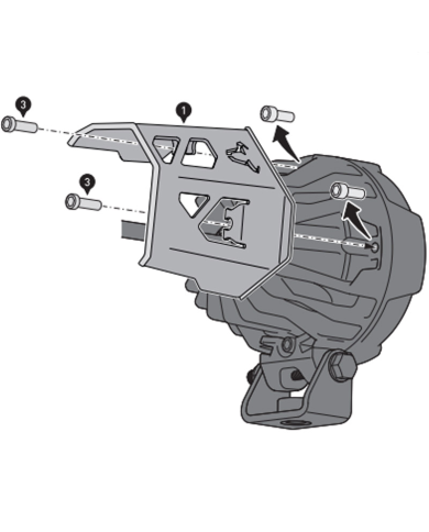 KIT DE PROTECCIONES FAROS ADICIONALES EVO SW-MOTECH NSW.00.490.10500 NEGRO