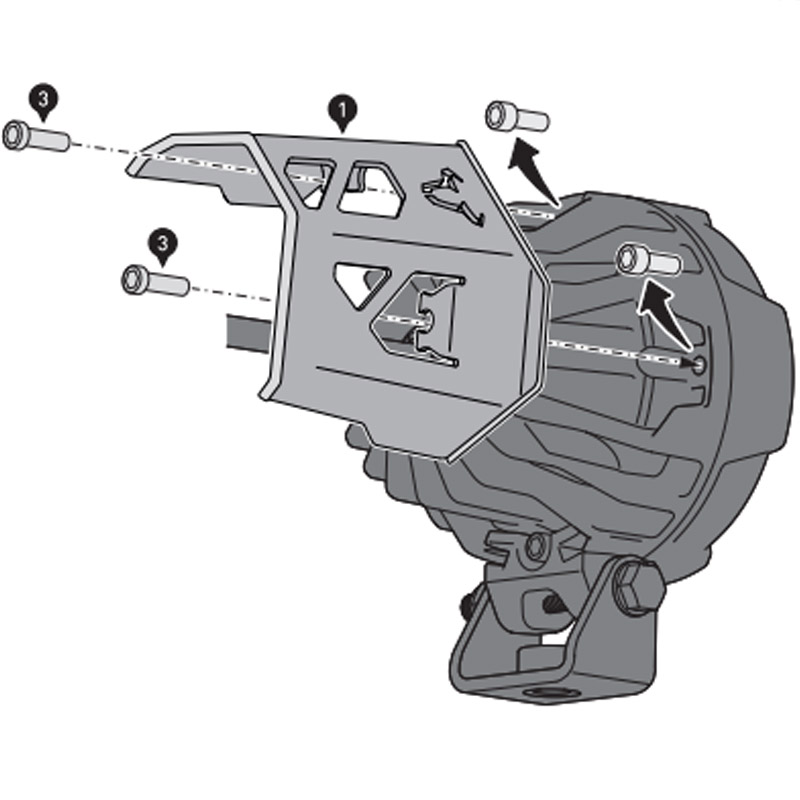 KIT DE PROTECCIONES FAROS ADICIONALES EVO SW-MOTECH NSW.00.490.10500 NEGRO