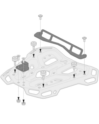 KIT ADAPTADOR SW-MOTECH PARA FIJACION POSTERIOR TOP CASE MALETAS SHAD GPT.00.152.35700/B