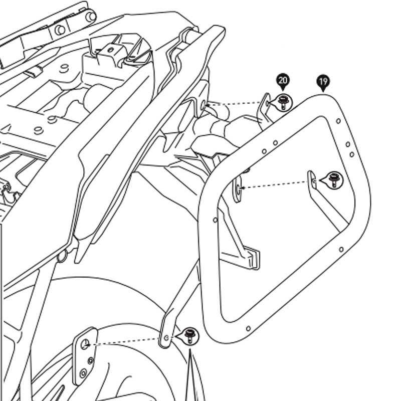 KIT DE FIJACION MALETAS LATERALES SW-MOTECH EVO KAWASAKI KFT.08.518.20000/B