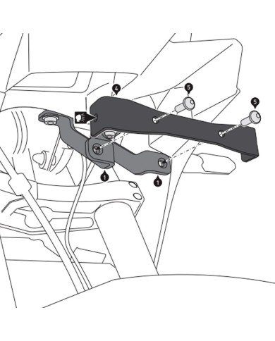 SOPORTE DE FAROS ADICIONALES SW-MOTECH KAWASAKI NSW.08.844.10000/B
