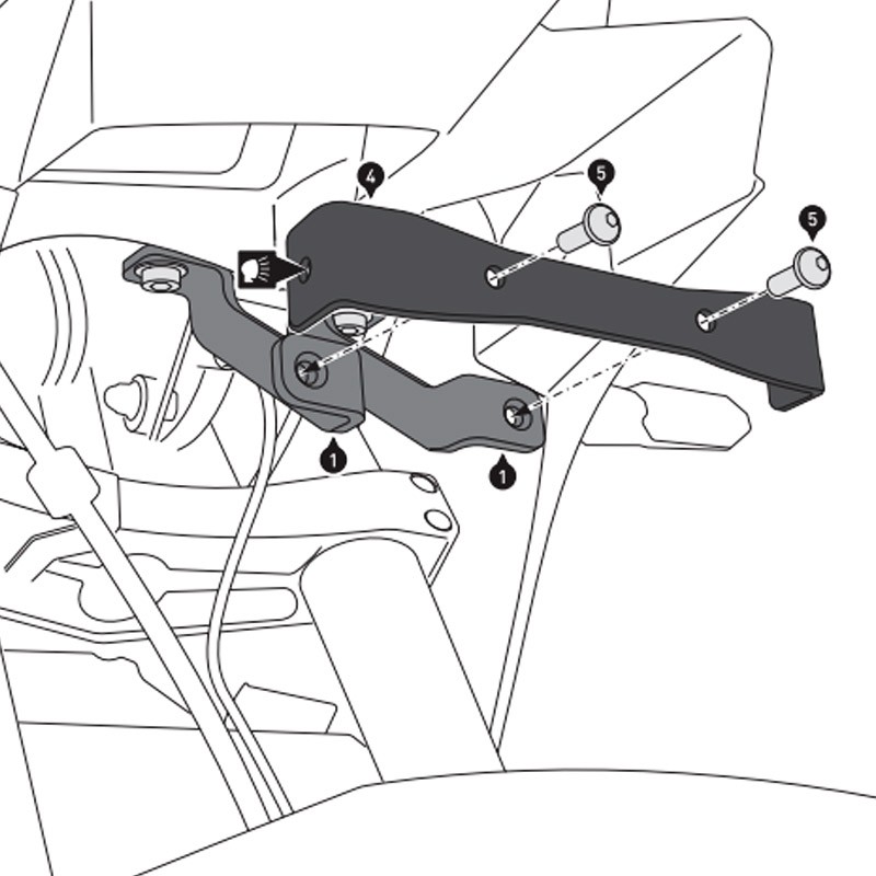 SOPORTE DE FAROS ADICIONALES SW-MOTECH KAWASAKI NSW.08.844.10000/B