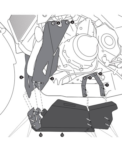 CUBRECARTER SW-MOTECH ENGINE GUARD KAWASAKI MSS.08.844.10000/B