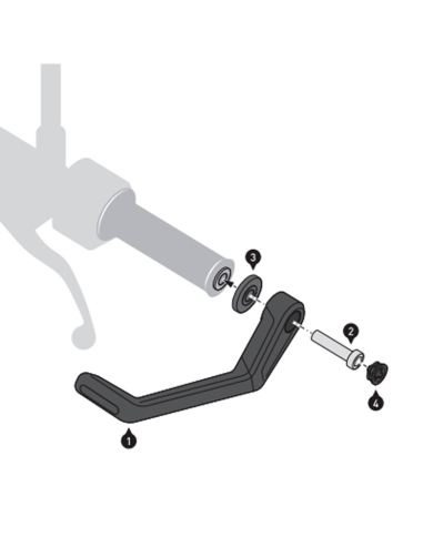 JUEGO DE PROTECTORES DE MANETA SW-MOTECH HONDA LVG.01.971.10000/B
