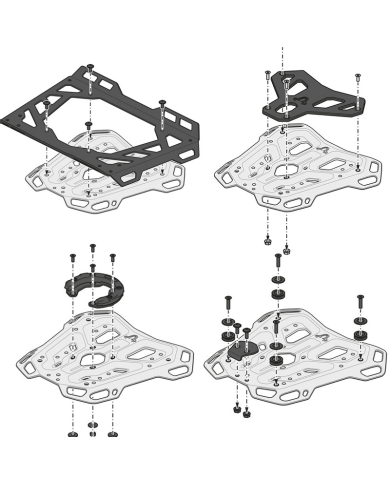 KIT DE FIJACIÓN POSTERIOR SW-MOTECH ADVENTURE-RACK BMW GPT.07.782.19000/B