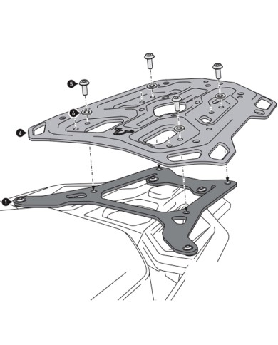 KIT DE FIJACIÓN POSTERIOR SW-MOTECH ADVENTURE-RACK BMW GPT.07.782.19000/B