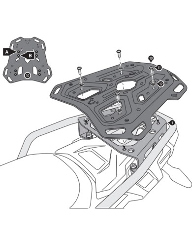 KIT DE FIJACIÓN POSTERIOR SW-MOTECH ADVENTURE-RACK BMW GPT.07.904.19100/B