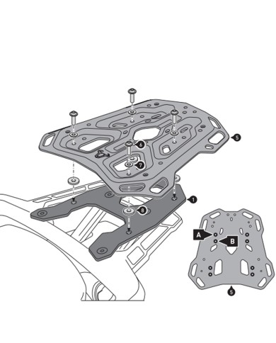 KIT DE FIJACIÓN POSTERIOR SW-MOTECH ADVENTURE-RACK TRIUMO GPT.11.900.19000/B