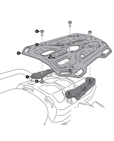 KIT DE FIJACIÓN POSTERIOR SW-MOTECH ADVENTURE-RACK TRIUMPH GPT.11.747.19000/B