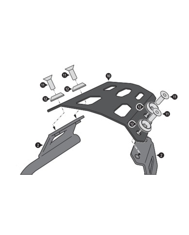 KIT DE FIJACIÓN POSTERIOR SW-MOTECH STREET-RACK HONDA GPT.01.841.16000/B