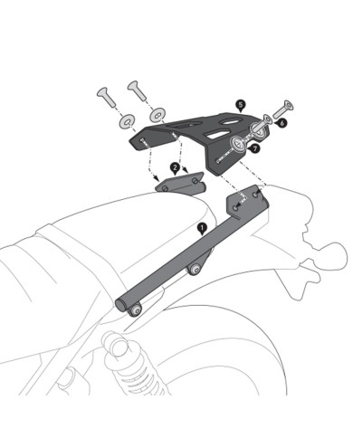 KIT DE FIJACIÓN POSTERIOR SW-MOTECH STREET-RACK HONDA GPT.01.086.16000/B