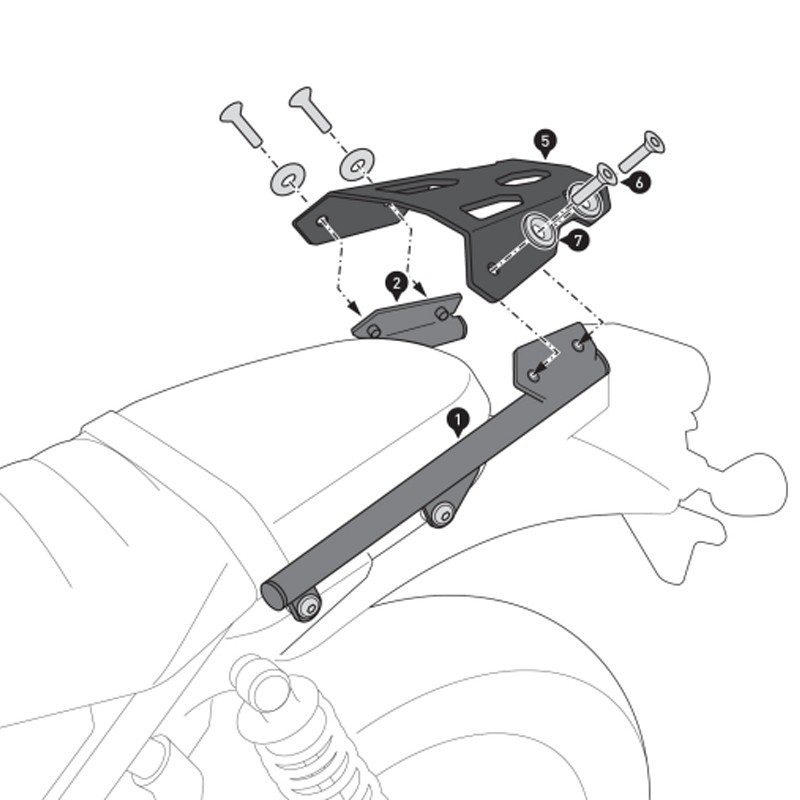 KIT DE FIJACIÓN POSTERIOR SW-MOTECH STREET-RACK HONDA GPT.01.086.16000/B