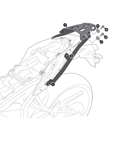 KIT DE FIJACIÓN POSTERIOR SW-MOTECH STREET-RACK YAMAHA GPT.06.036.16000/B