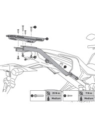 KIT DE FIJACIÓN POSTERIOR SW-MOTECH STREET-RACK YAMAHA GPT.06.593.16000/B
