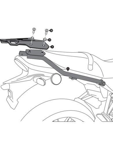 KIT DE FIJACIÓN POSTERIOR SW-MOTECH STREET-RACK KAWASAKI GPT.08.891.16001/B